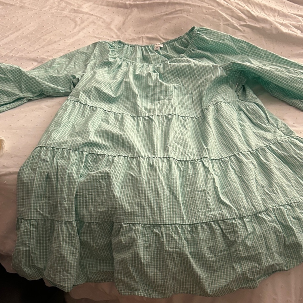 Green Checkered j crew factory Dress